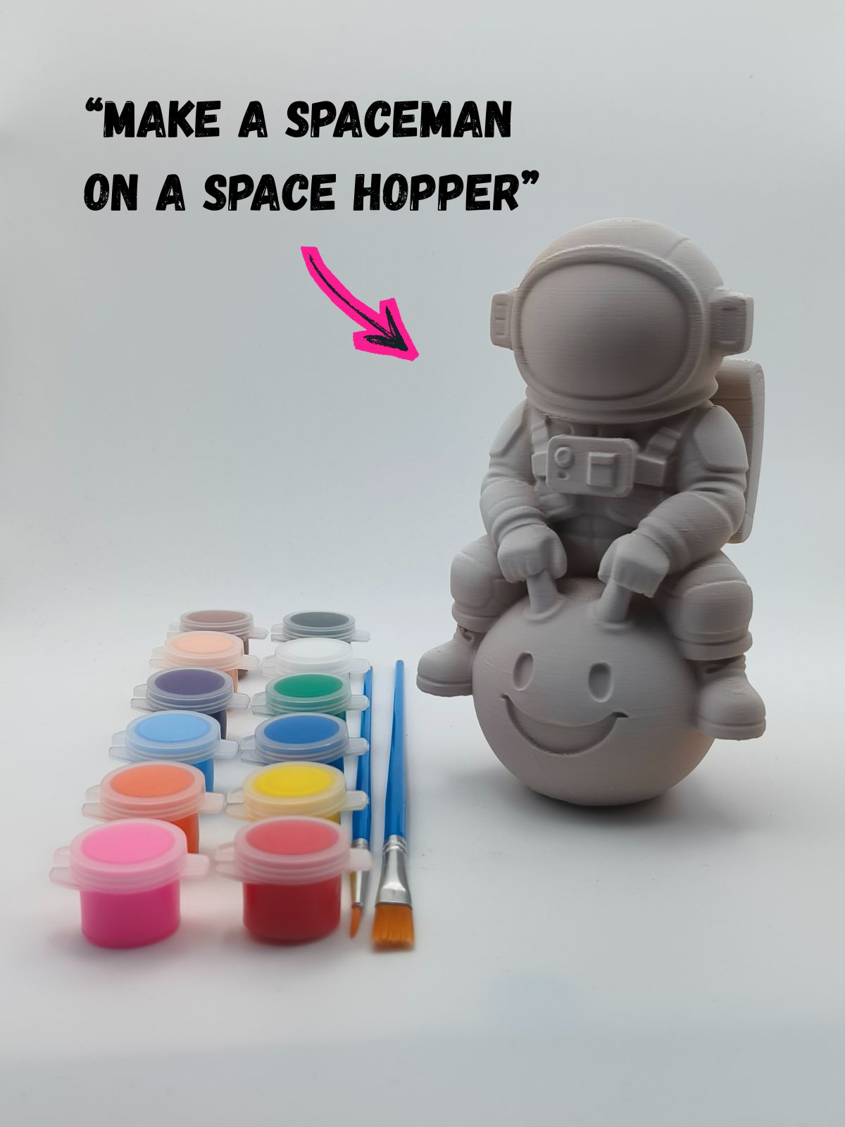 Paint Your Own Anything - Custom sculpture paint kit with paints and brushes