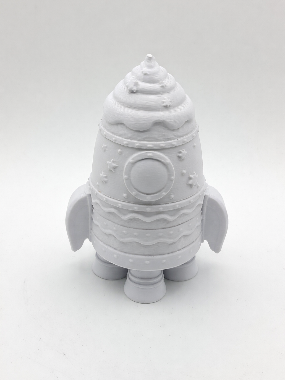 Paint Your Own Rocket Cake - Sculpture paint kit with paints and brushes