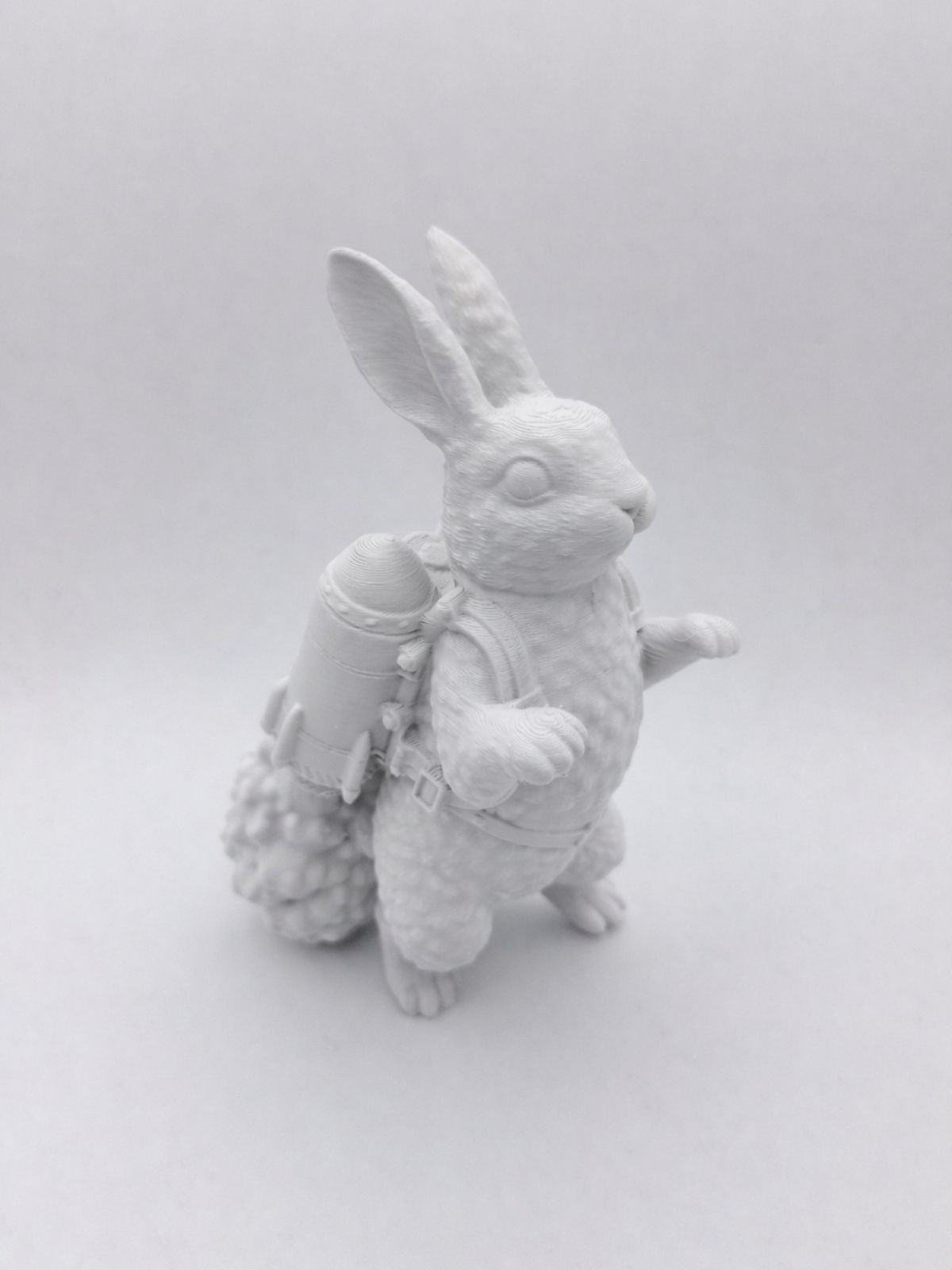 Paint Your Own Rabbit with a Jetpack - Sculpture paint kit with paints and brushes
