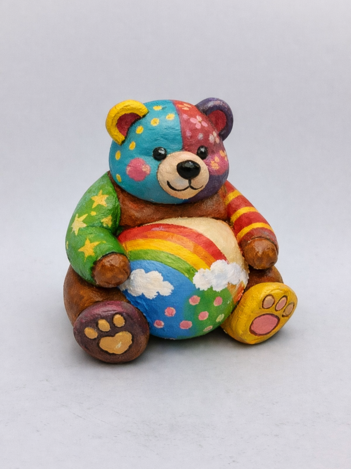 Paint Your Own Big Fat Teddy Bear - Sculpture paint kit with paints and brushes