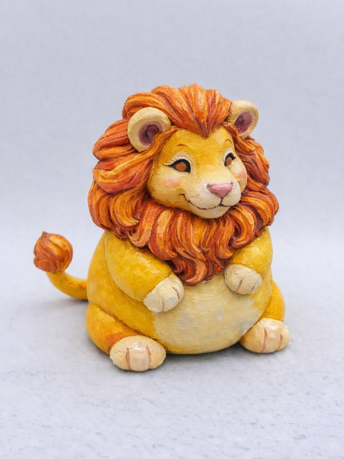 Paint Your Own Big Fat Lion - Sculpture paint kit with paints and brushes